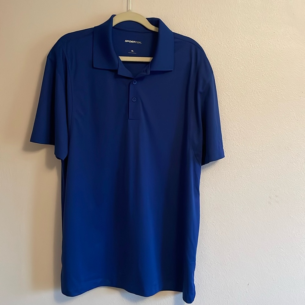 BUNDLE OF 2 XL SPORT-TEK BLUE POLO